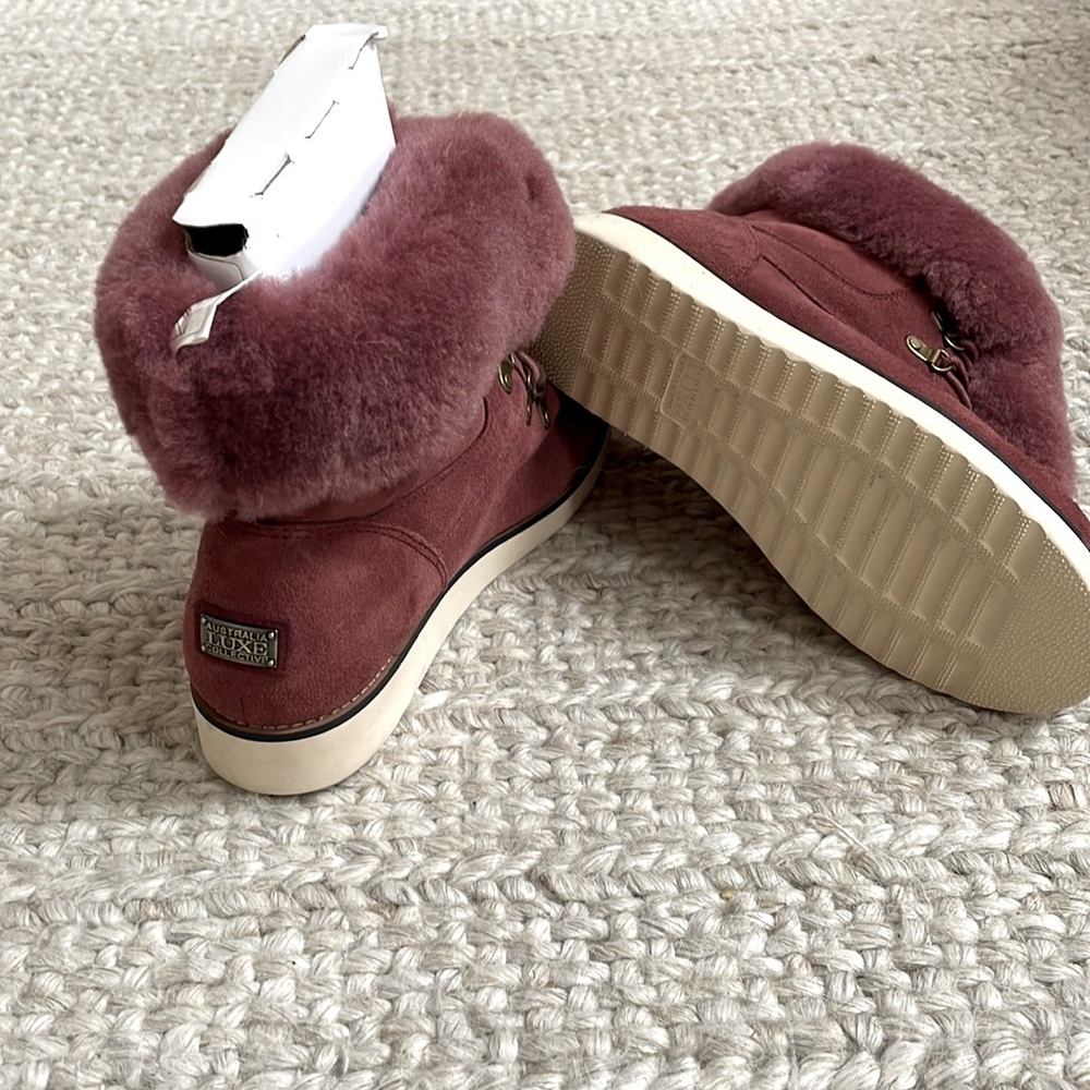 Australia Luxe Collective Yae woman purple 
Suede Shearling Lined Winter Boots